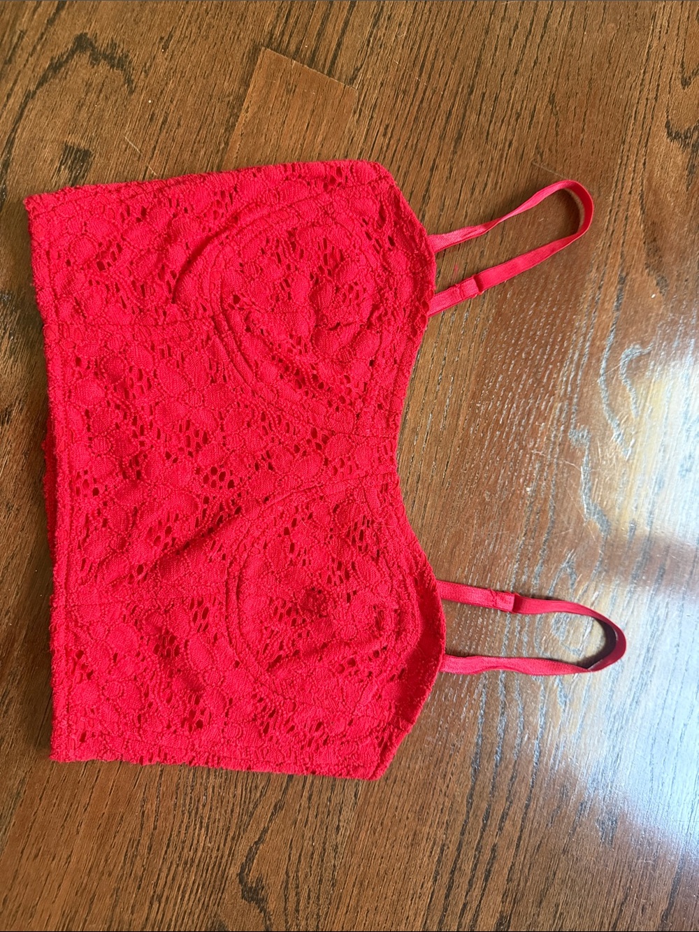 Decree Red Lace Crop Top